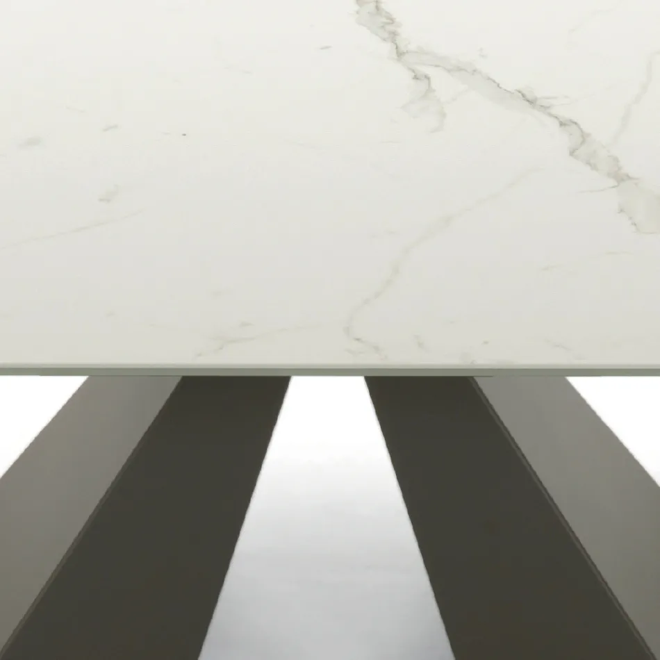 Nowoczesny rozkładany stół do 278 cm z ceramiki Made in Italy - dalmatyńskiej Viadurini