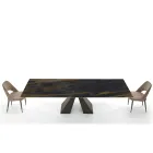 Nowoczesny rozkładany stół do 278 cm z ceramiki Made in Italy - dalmatyńskiej Viadurini