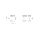 Nowoczesny rozkładany stół do 278 cm z ceramiki Made in Italy - dalmatyńskiej Viadurini