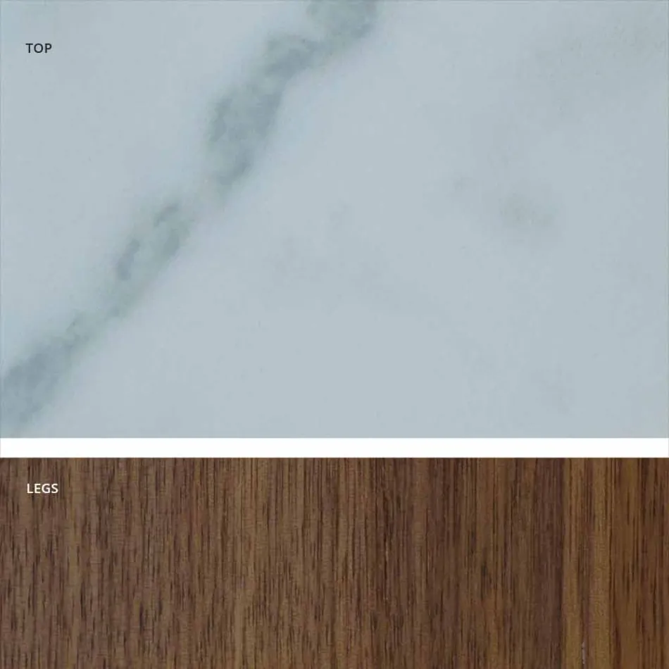 Nowoczesny stół z efektownym kamieniem marmurowym wykonanym we Włoszech, Adrano Viadurini