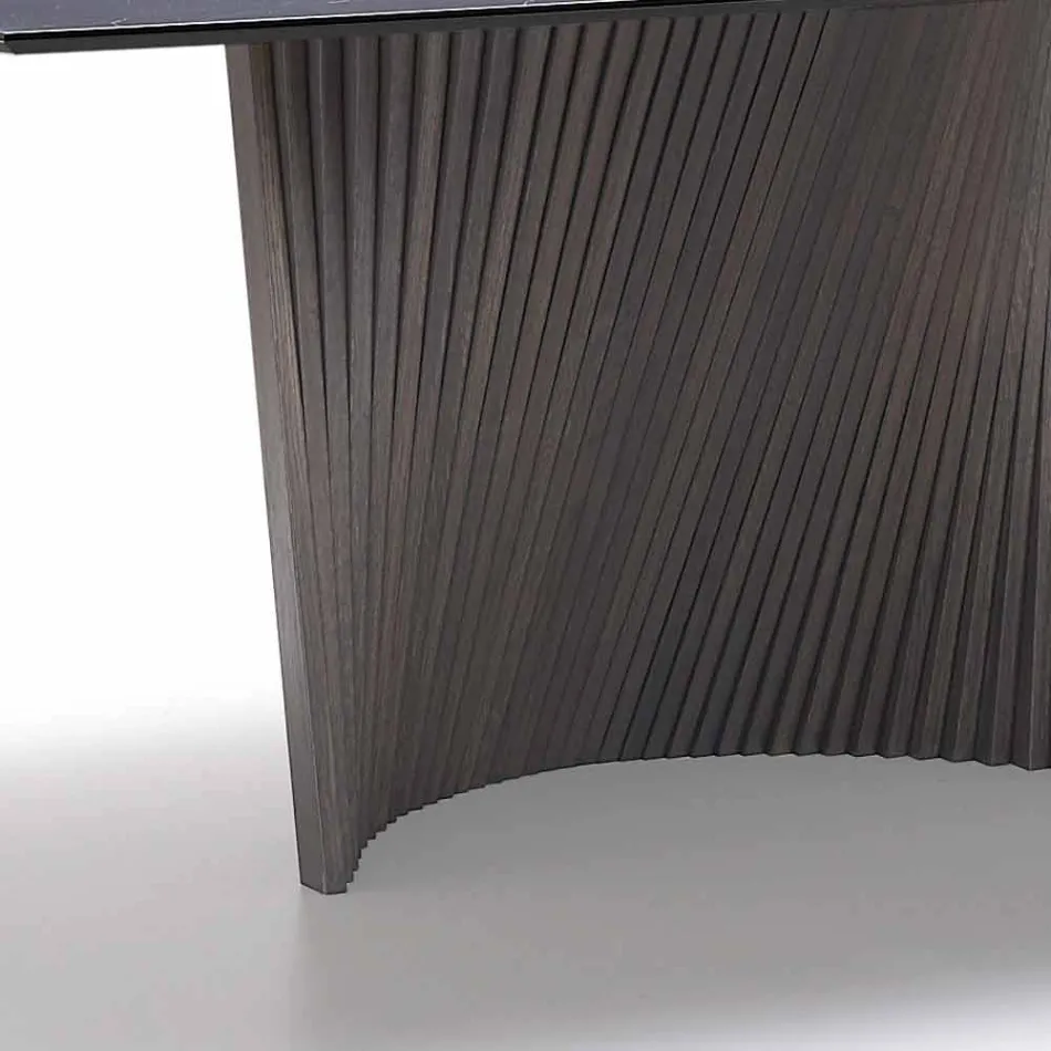 Nowoczesny stół z efektownym kamieniem marmurowym wykonanym we Włoszech, Adrano Viadurini