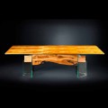 Stół z drewna oliwnego i szkła, prostokątny Portofino Vgnewtrend