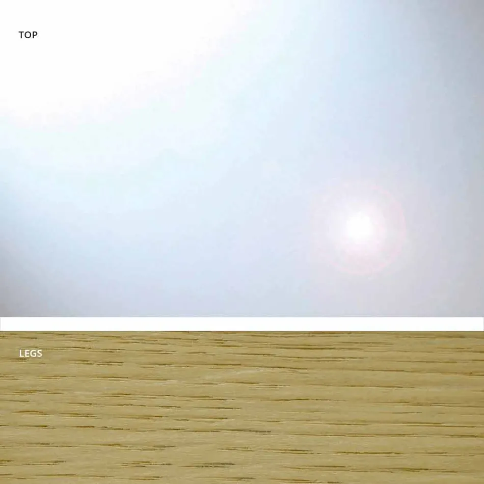 Nowoczesny stół ze szkła i naturalnego dębu produkowany we Włoszech Acciano Viadurini