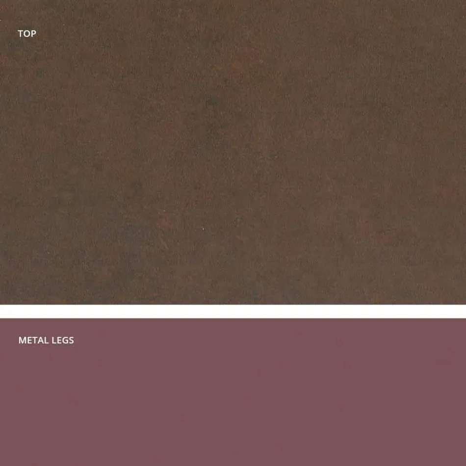 Nowoczesny stolik szklano-ceramiczny i metalowy wykonany we Włoszech, Dionigi Viadurini