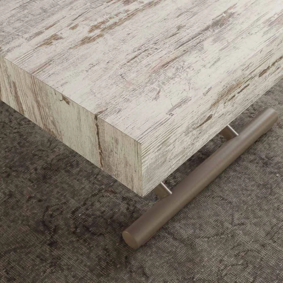 Rozkładany stół lub stolik kawowy z blatem z melaminy Palau Viadurini