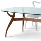 Nowoczesny design drewniany stół owalny, L197xP109 cm, Fraco Viadurini