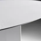 Owalny stół jadalny ze sklejki fornirowanej jesionem - Capricorn Viadurini