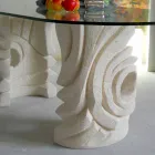 Petra owalny stół z nowoczesnym wzornictwem kryształowych Furies Viadurini