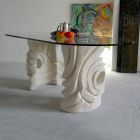 Petra owalny stół z nowoczesnym wzornictwem kryształowych Furies Viadurini