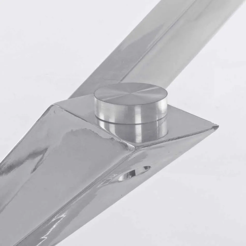 Stół do jadalni Homemotion z blatem ze szkła hartowanego - Denda Viadurini