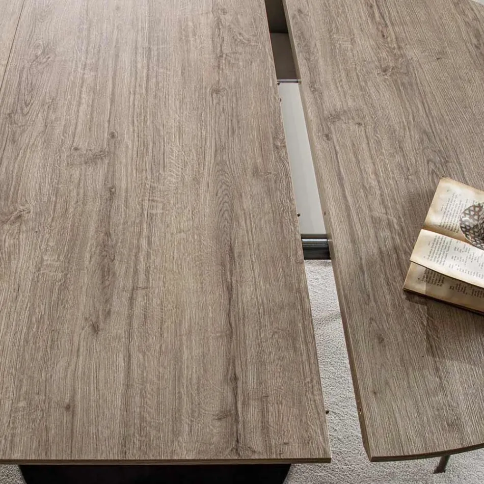 Stół do jadalni z rozkładanym okrągłym blatem do 170 cm - Moreno Viadurini