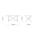 Składany stół ogrodowy ze stali ocynkowanej Made in Italy - Selvaggia Viadurini