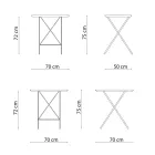 Składany stół ogrodowy ze stali ocynkowanej Made in Italy - Akila Viadurini