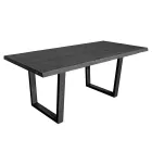 Platerowany stół z kwadratowego dębu i metalowej podstawy Made in Italy - Pilar Viadurini