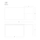 Rozkładany stół do jadalni 190 cm z metalu i drewna Made in Italy - Euclidean Viadurini