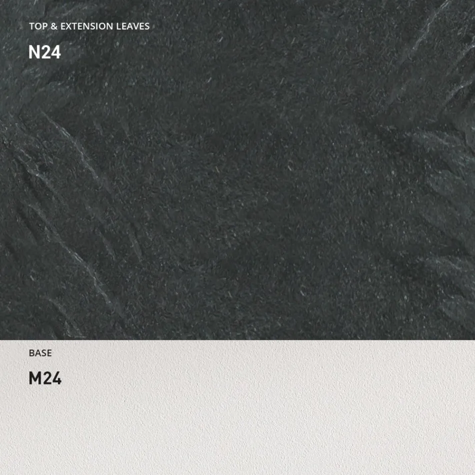 Rozkładany stół do jadalni 190 cm z metalu i drewna Made in Italy - Euclidean Viadurini