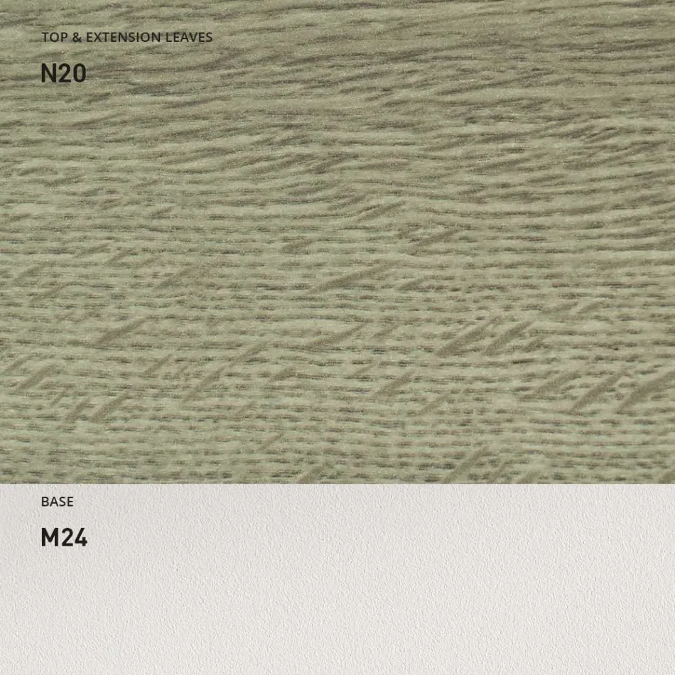 Rozkładany stół do jadalni 190 cm z metalu i drewna Made in Italy - Euclidean Viadurini