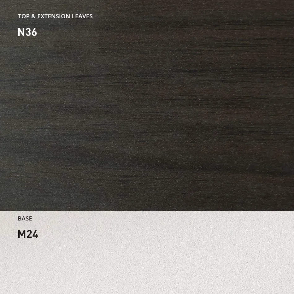 Rozkładany stół do jadalni 190 cm z metalu i drewna Made in Italy - Euclidean Viadurini