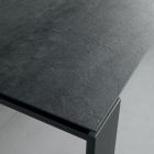 Stół do jadalni rozkładany do 2,8 m metalowy i matowy blat ceramiczny - Rashid Viadurini