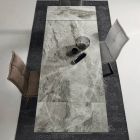 Stół do jadalni rozkładany do 240 cm efekt marmuru i metalowa konstrukcja - Yvan Viadurini