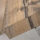 Stół rozkładany do 255 cm z pleksiglasu i drewna Made in Italy - Francoise Viadurini