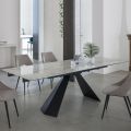 Rozkładany stół do jadalni do 270 cm ze szklanym blatem ceramicznym - Trasimeno
