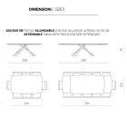 Rozkładany stół do jadalni do 300 cm z dębu Made in Italy - Antonino Viadurini