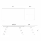 Wysuwany stół do jadalni Ceramiczny blat do 2,8 m Made in Italy - Paoluccio Viadurini