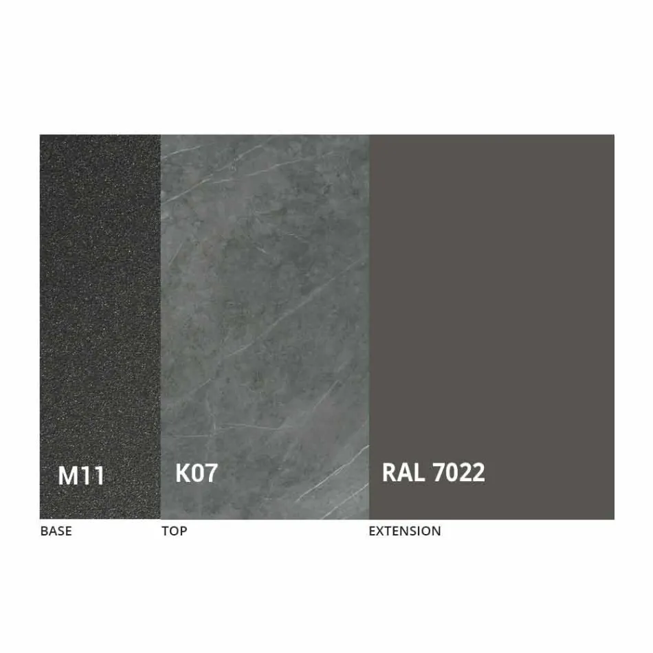 Wysuwany stół do jadalni Ceramiczny blat do 2,8 m Made in Italy - Paoluccio Viadurini