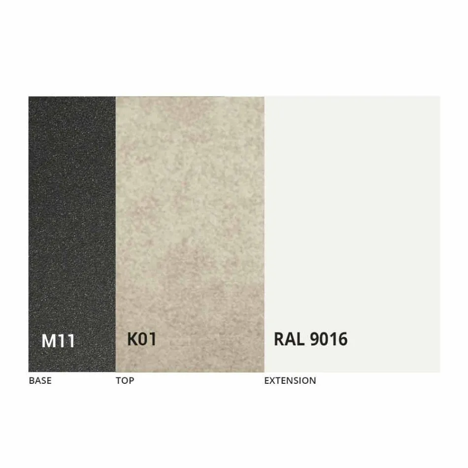 Wysuwany stół do jadalni Ceramiczny blat do 2,8 m Made in Italy - Paoluccio Viadurini