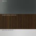 Stół do jadalni z kwadratowym szklanym blatem i drewnianą podstawą Made in Italy - Kuadro Viadurini