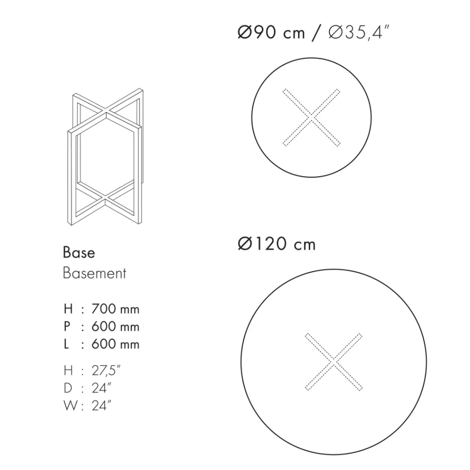 Stół do jadalni z okrągłym blatem z kamionki porcelanowej Made in Italy - Emilio Viadurini