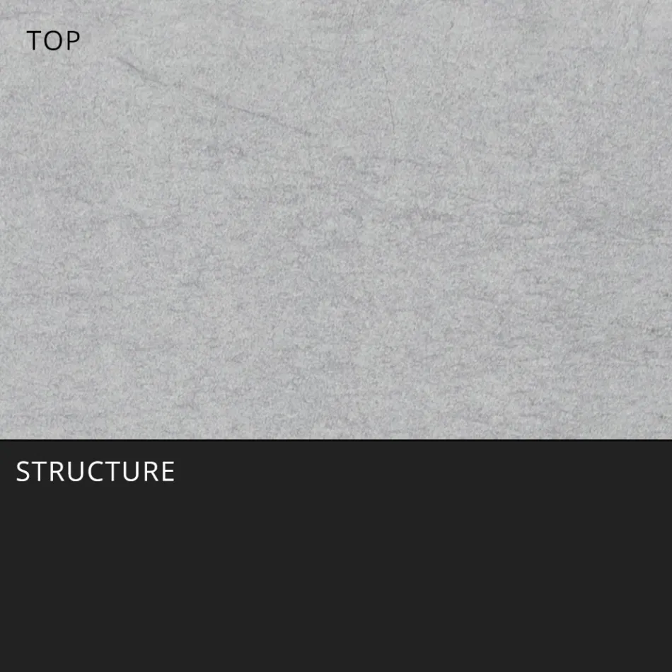 Stół ogrodowy z aluminium i HPL lub Gresu, różne wykończenia - Filomena Viadurini