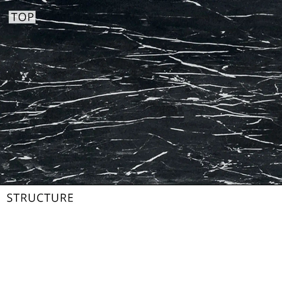 Stół ogrodowy z aluminium i HPL lub Gresu, różne wykończenia - Filomena Viadurini