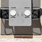 Stół ogrodowy z aluminium i HPL lub Gresu, różne wykończenia - Filomena Viadurini