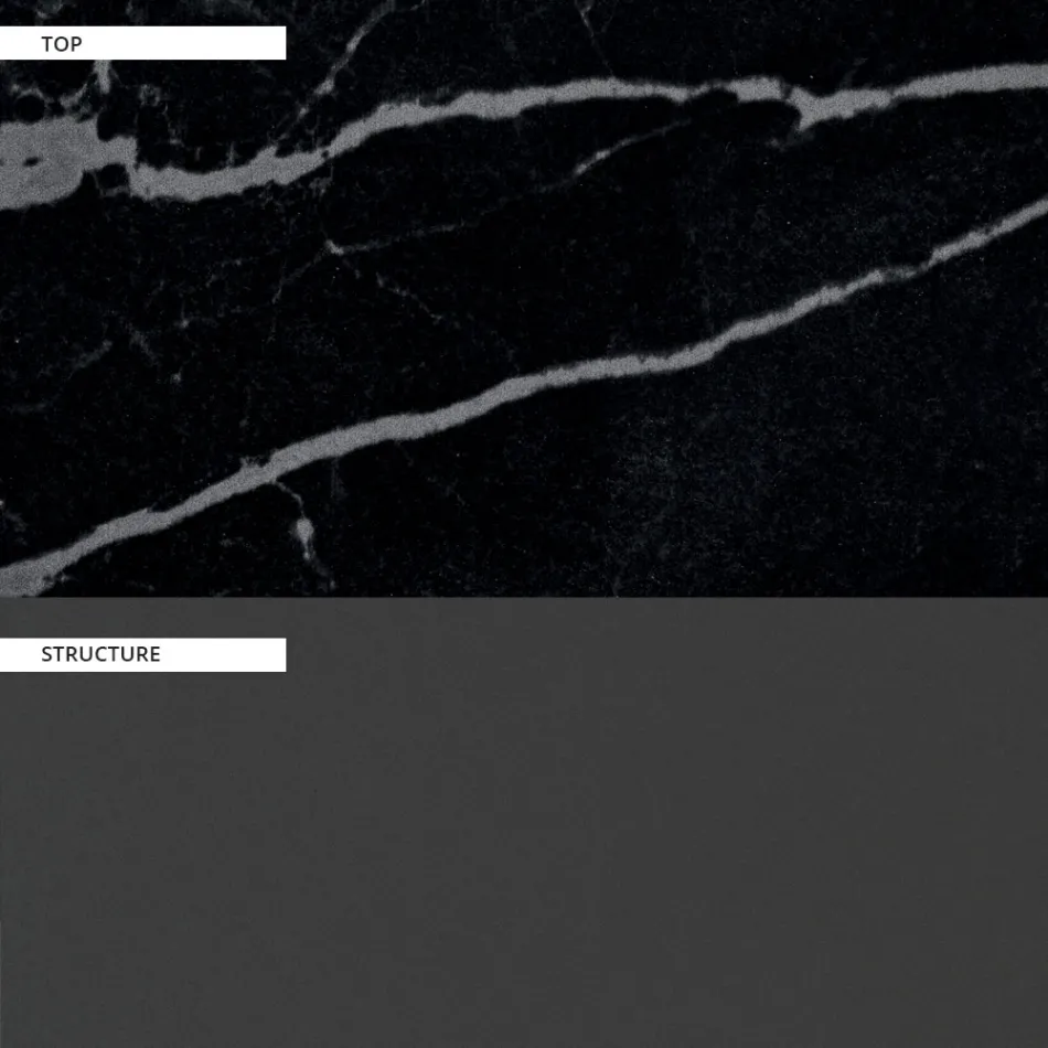 Stół do jadalni z aluminium i kamionki Made in Italy - Donovan Viadurini