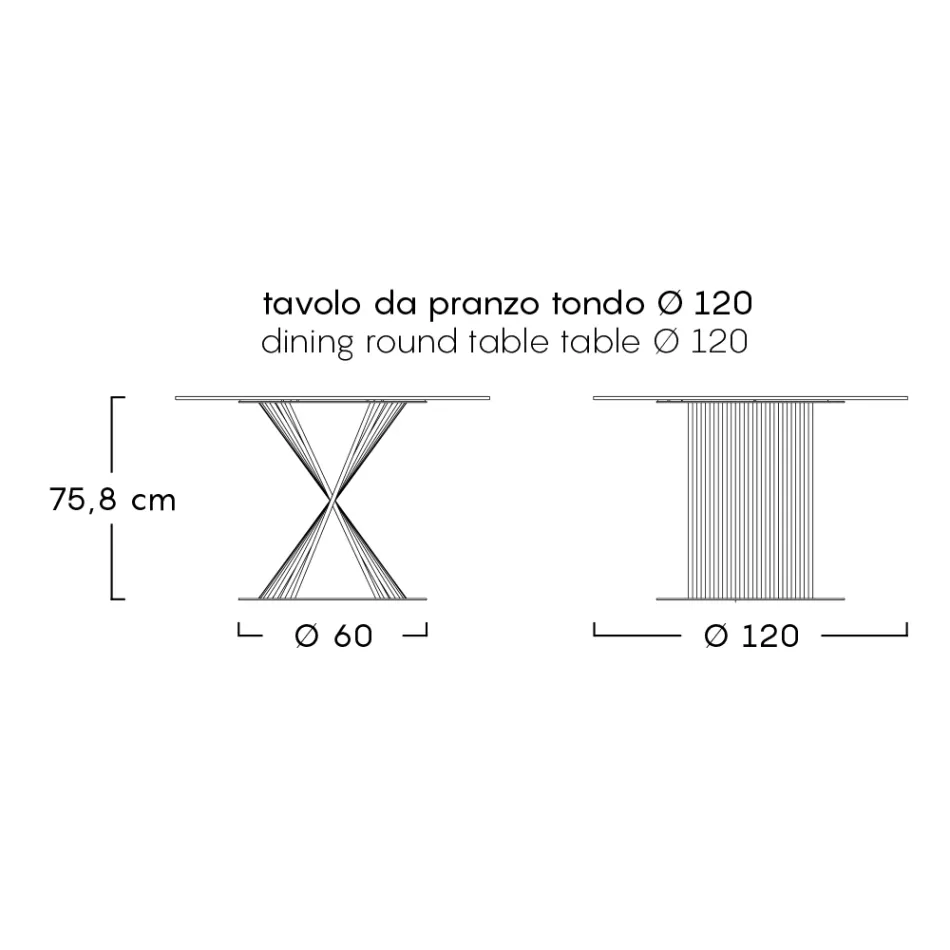 Stół do jadalni z aluminium i kamionki Made in Italy - Donovan Viadurini