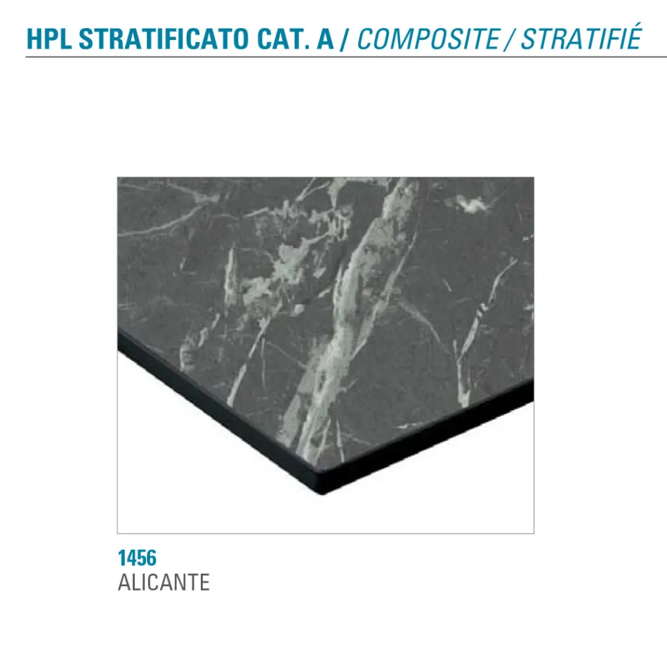 Naprawiono stół do jadalni z metalu i warstwowego Hpl Made in Italy - Bastiano Viadurini