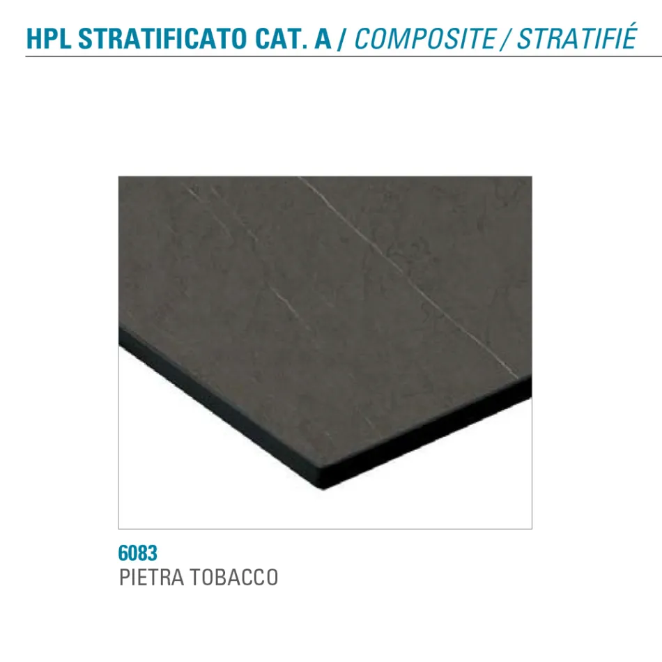 Naprawiono stół jadalny z metalu i warstwowego Hpl Made in Italy - Bastiano Viadurini