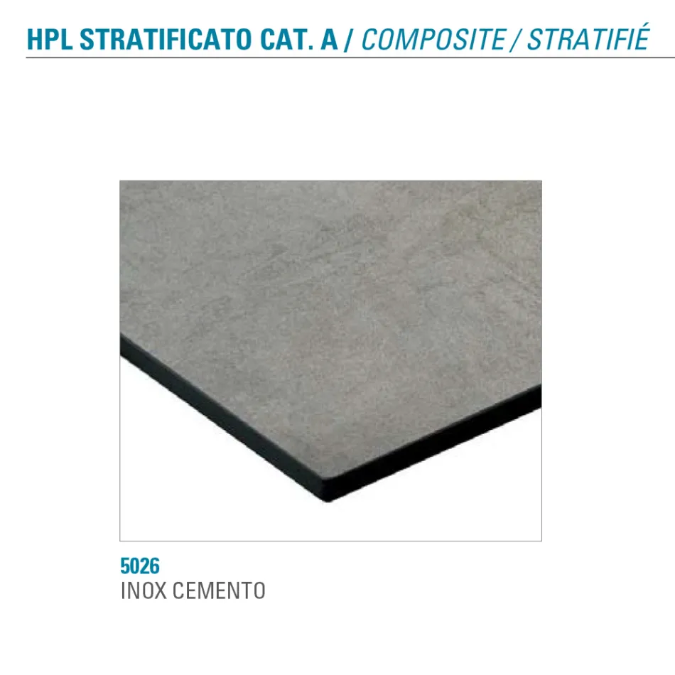 Naprawiono stół do jadalni z metalu i warstwowego Hpl Made in Italy - Bastiano Viadurini