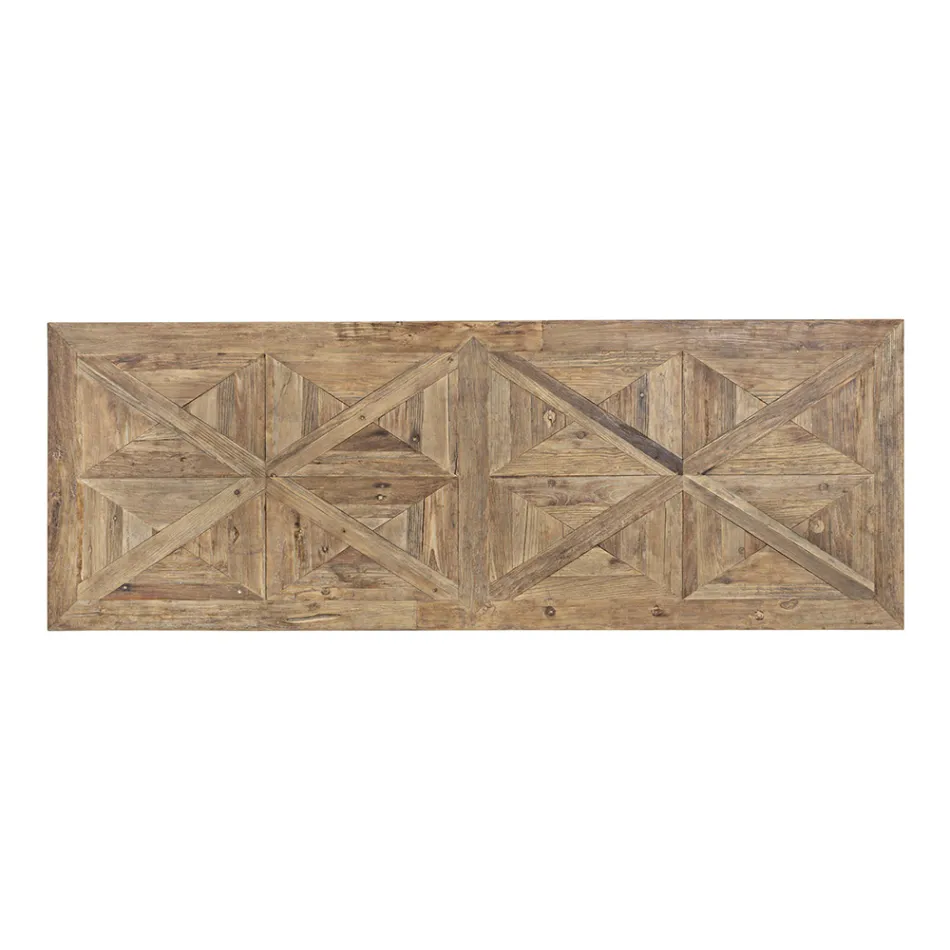 Stół do jadalni z drewna wiązowego z recyklingu Classic Design Homemotion - Badia Viadurini