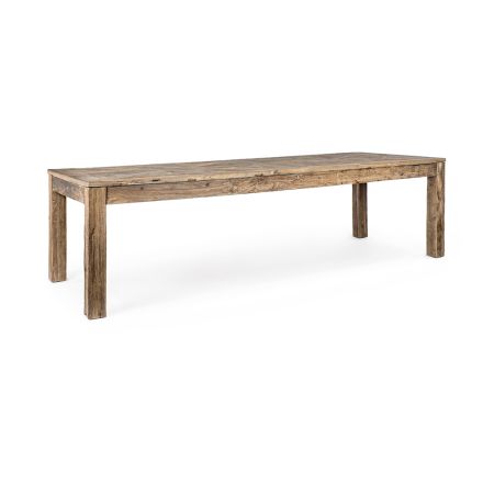 Stół do jadalni z drewna wiązowego z recyklingu Classic Design Homemotion - Badia Viadurini