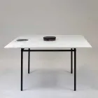 Kwadratowy stół do jadalni z wazonem i marmurową wkładką 140 cm Luxury - Vesuvio Viadurini