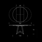 Okrągły stół do jadalni z rozkładanym blatem do 180 cm Made in Italy - Muschio Viadurini