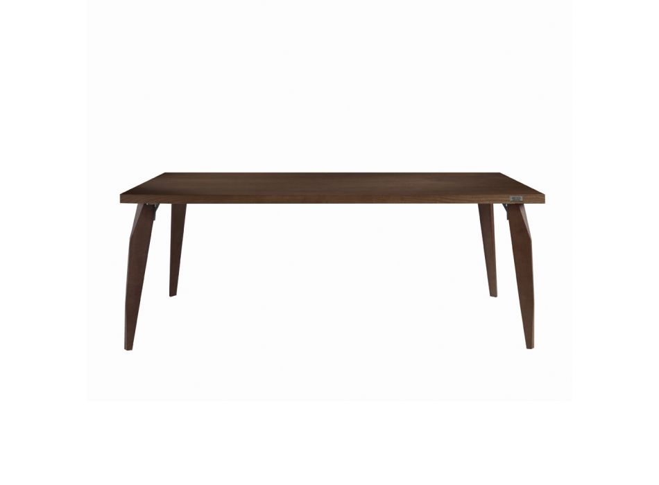 Konstrukcja stołu i blat z litego drewna Made in Italy - Giustino Viadurini