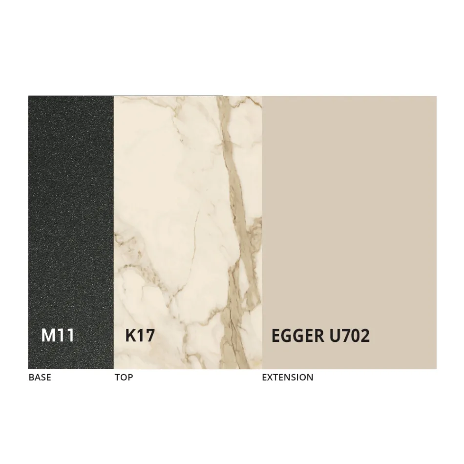 Okrągły stół rozkładany do 270 cm z ceramiki Made in Italy - Muschio Viadurini