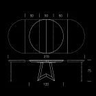 Okrągły stół rozkładany do 270 cm z ceramiki Made in Italy - Muschio Viadurini