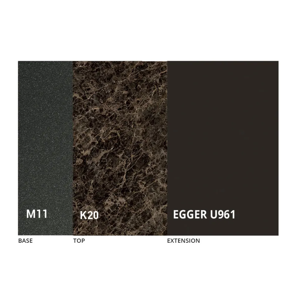 Okrągły stół rozkładany do 270 cm z ceramiki Made in Italy - Muschio Viadurini