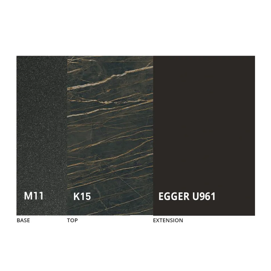 Okrągły stół rozkładany do 270 cm z ceramiki Made in Italy - Muschio Viadurini