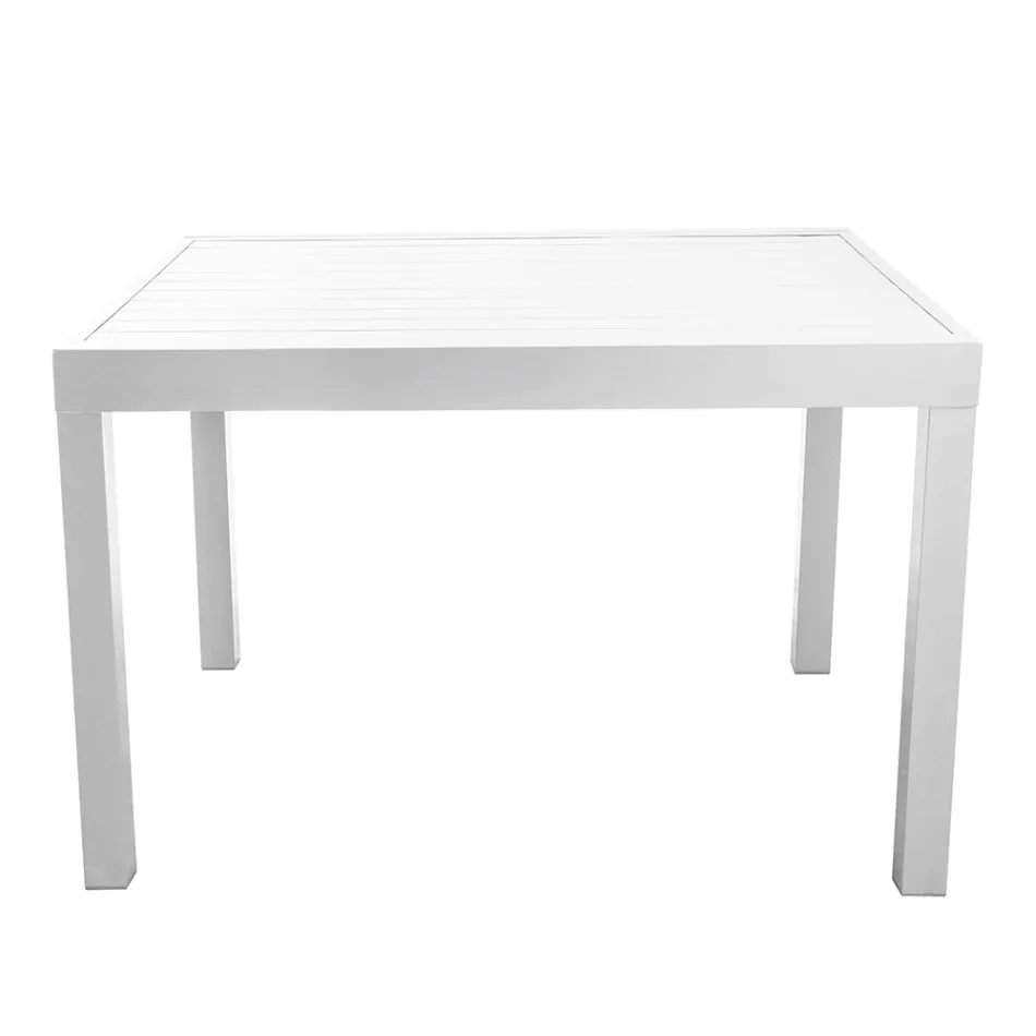 Kwadratowy stół rozkładany do 180 cm wykonany z aluminium - Marker Viadurini